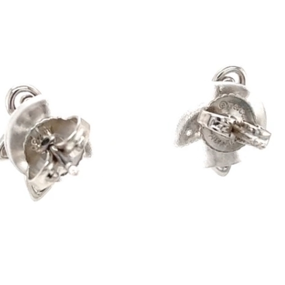 18K Tiffany & Co. Bridal Paloma Picasso WG Leaf Diamond Earrings 🎁 - Picture 6 of 7